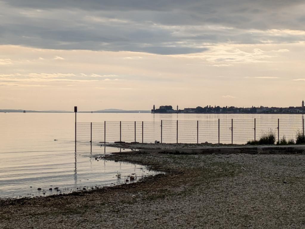 Strandblick mit Sonnenuntergang